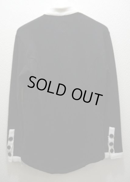 画像3: 【USED】A Child Of The Jago(ア チャイルド オブ ザ ジャゴー) 黒×白スウェット地ナポレオンシャツ (3)