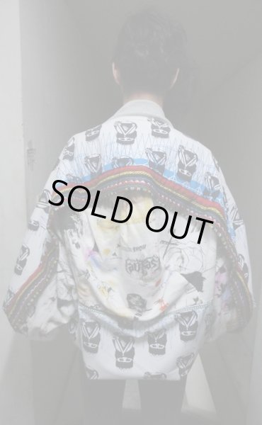 画像2: 【未使用】bodysong×HIRO 総柄ドッキングデザインブルゾン (2)