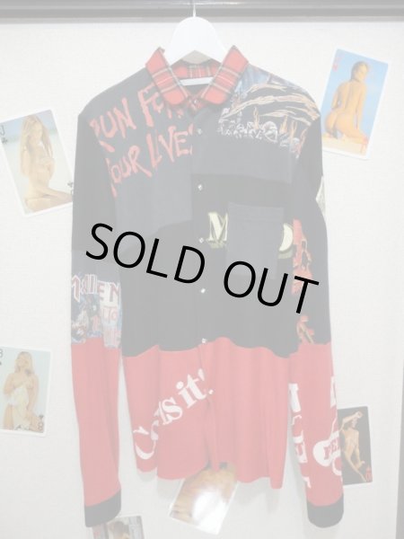 画像2: 【USED】LUCIOLE JEAN PIERRE(リュシオル ジャン ピエール) 再構築デザインシャツ (2)