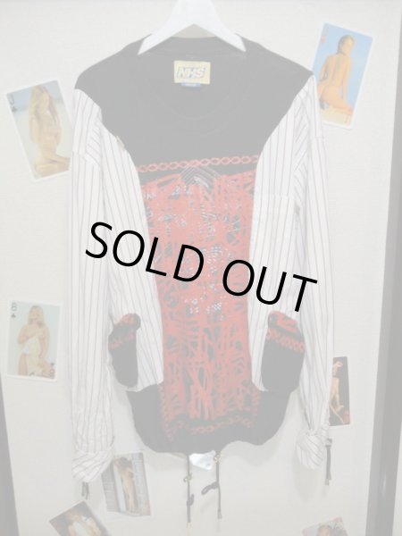 画像2: 【USED】DR NOKI'S NHS リメイクシャツトップス (2)