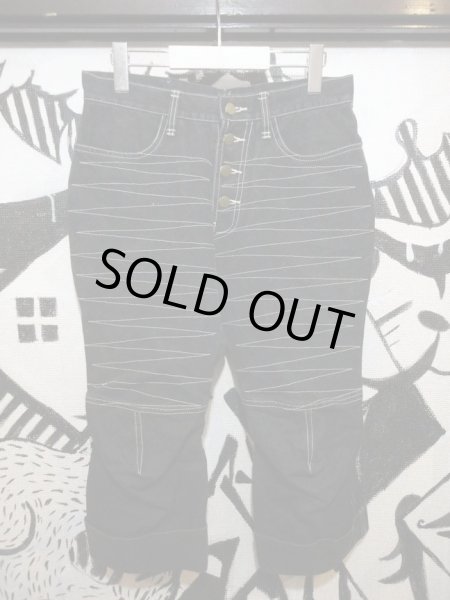 画像2: 【USED】NEMETH(ネメス)立体裁断ブラックデニムパンツ (2)