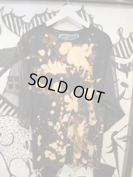 画像2: 【USED】HOMELESS PARTY(ホームレスパーティー)ブリーチ&袖シースルーカットソー (2)