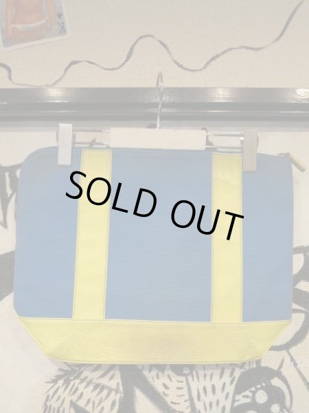 画像2: 【USED】UNDER COVER ISM(アンダーカバー イズム)コットン×レザー切替クラッチバッグ (2)