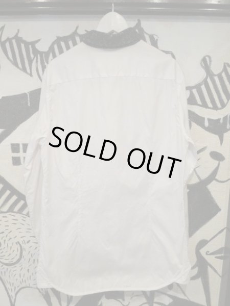 画像3: 【USED】JUUN.J(ジュン ジェイ)ポイントウール切替デザインシャツ (3)