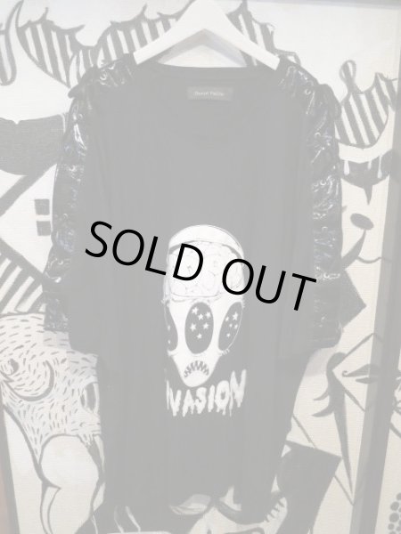 画像2: 【USED】Daniel Palillo(ダニエルパリッロ)エナメル切替オーバーサイズプリントTシャツ (2)