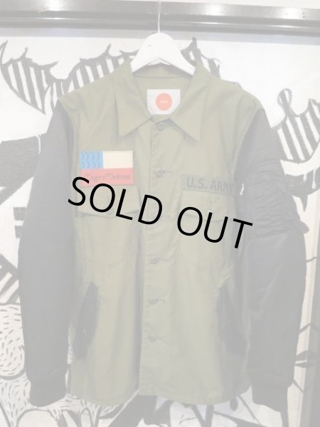 画像2: 【USED】HIRO(ヒロ)アーム切替ミリタリーシャツジャケット (2)