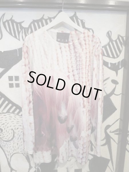 画像2: 【USED】W.I.A(ダブリューアイエー)グラフィック総柄カットソー (2)