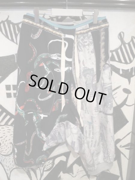 画像2: 【USED】HIRO×bodysong(ヒロ×ボディーソング)ドッキングデザインサルエルショーツ (2)