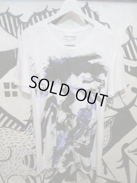 画像2: 【USED】PARADOX(パラドックス)白グラフィック柄カットソー (2)