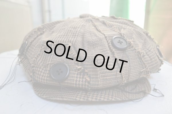 画像2: 【USED】NEMETH(ネメス)チェック柄多重ボタンデザインハンチング (2)