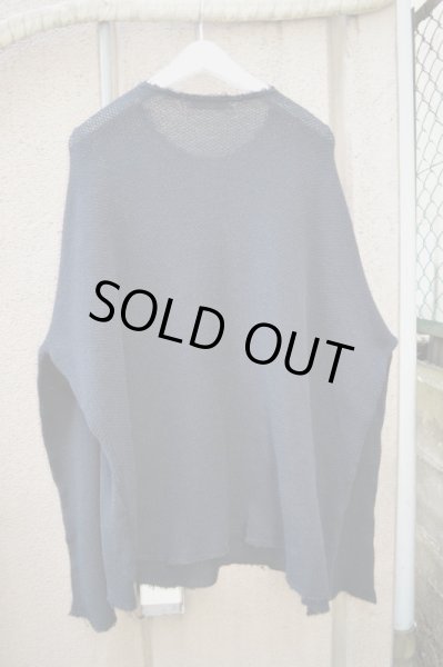 画像3: 【USED】mikio sakabe(ミキオサカベ)黒ローゲージオーバーサイズニット (3)