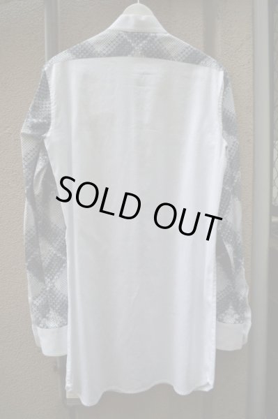 画像3: 【USED】BODYBOUND(ボディーバウンド)バイカラー切替ロングシャツ (3)