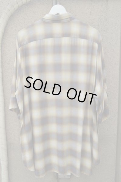 画像4: 【USED】POURTON DE MOI(ポワトワデモア)チェック柄半袖ワイドシャツ (4)