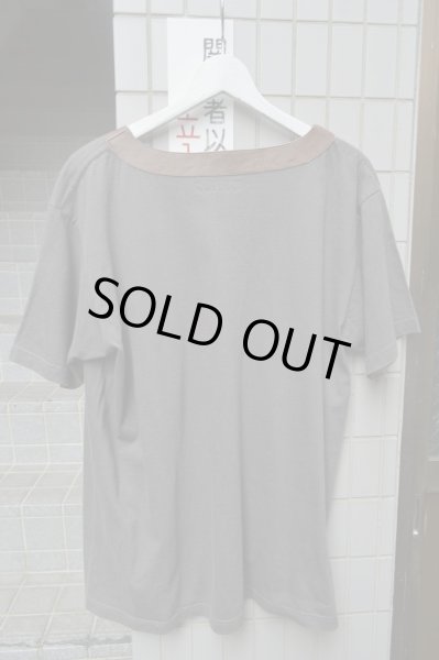 画像2: 【USED】CARTRIDGE CASE(カートリッジケース)レザーポケット装飾カットソー (2)