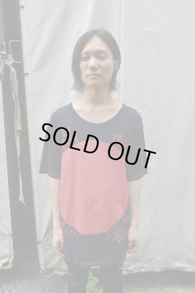 画像4: 【USED】HIRO(ヒロ)黒×赤日の丸プリントビッグＴシャツ (4)
