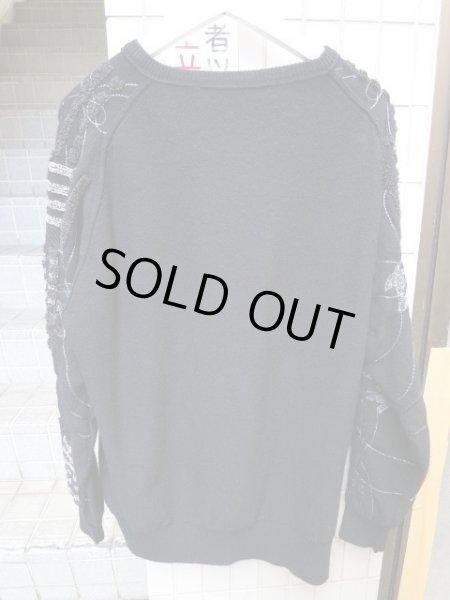 画像2: 【USED】JAMES LONG(ジェームズロング)デザインプルオーバーニット (2)