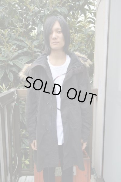 画像6: 【USED】INTER SECTION(インターセクション)黒スタッズ装飾モッズコート (6)