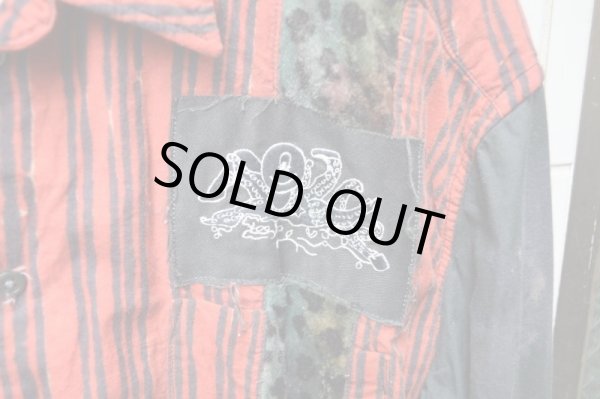 画像3: 【USED】NADA.(ナダ)パッチ装飾切替シャツ (3)