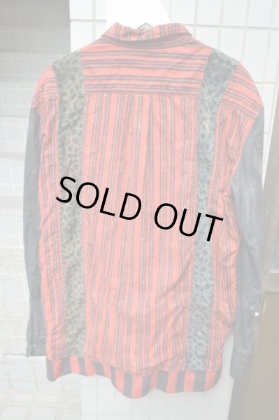 画像2: 【USED】NADA.(ナダ)パッチ装飾切替シャツ (2)