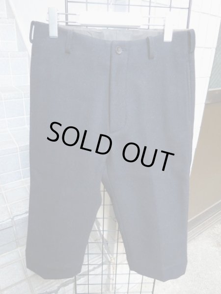 画像2: 【USED】N.HOOLYWOOD(エヌハリウッド)紺メルトンウール地クロップドパンツ (2)