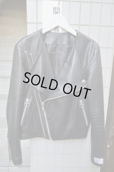 画像1: 【USED】banal chic bizarre(バナルシックビザール)デザインレザーライダースジャケット (1)