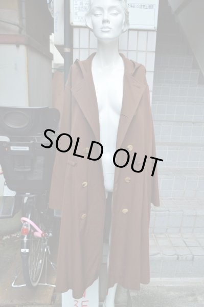 画像7: 【USED】IMPER MEABLE Yohji Yamamoto(ヨウジヤマモト)茶キャバ地ワイドシルエットコート (7)