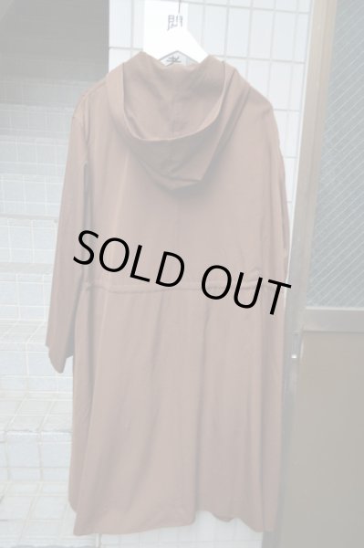 画像2: 【USED】IMPER MEABLE Yohji Yamamoto(ヨウジヤマモト)茶キャバ地ワイドシルエットコート (2)