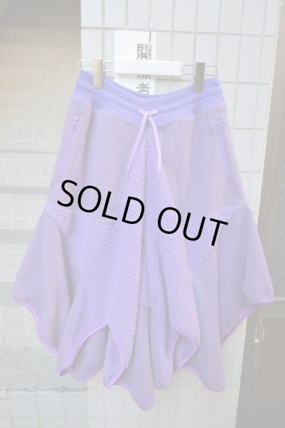 画像2: 【USED】GANRYU(ガンリュウ)フリース×ボア切替変形デザインサルエルパンツ (2)