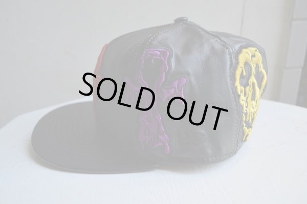 画像3: 【USED】JEREMY SCOTT×NEW ERA(ジェレミースコット×ニューエラ)刺繍アイコンマークレザーキャップ (3)
