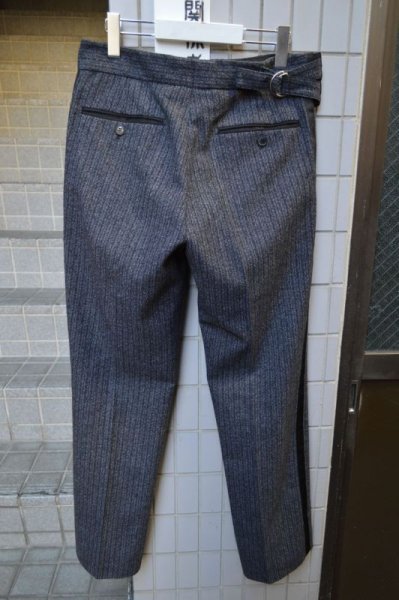 画像4: 【USED】DOLCE&GABBANA(ドルチェ＆ガッバーナ)カマーバンド装飾ストライプ柄ウール地スラックス (4)