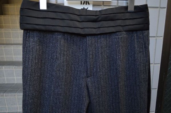 画像5: 【USED】DOLCE&GABBANA(ドルチェ＆ガッバーナ)カマーバンド装飾ストライプ柄ウール地スラックス (5)