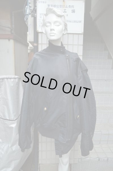 画像3: 【USED】HIRO(ヒロ)2waysオーバーサイズMA-1ジャケット (3)