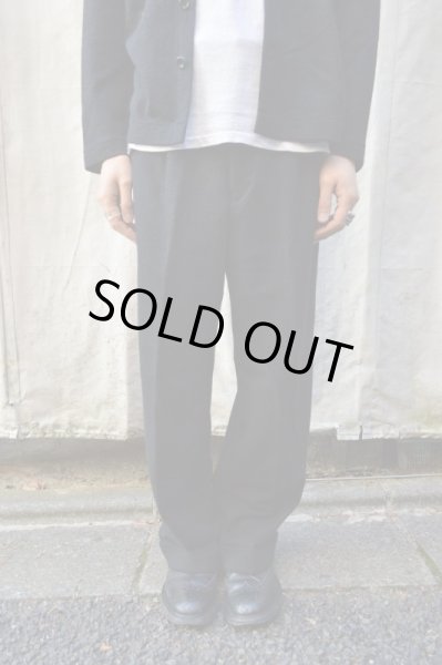 画像3: 【USED】tricot COMME des GARCONS(トリコ コムデギャルソン)黒ウール地シャツジャケット＋ワイドパンツ セットアップ (3)