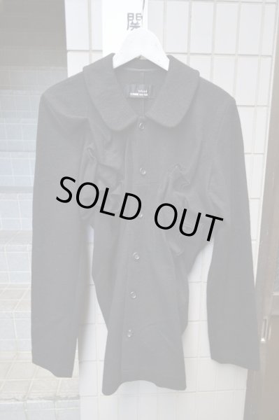 画像5: 【USED】tricot COMME des GARCONS(トリコ コムデギャルソン)黒ウール地シャツジャケット＋ワイドパンツ セットアップ (5)