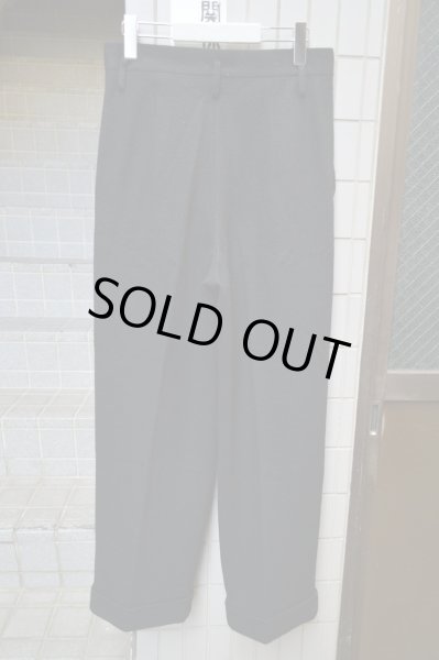 画像10: 【USED】tricot COMME des GARCONS(トリコ コムデギャルソン)黒ウール地シャツジャケット＋ワイドパンツ セットアップ (10)