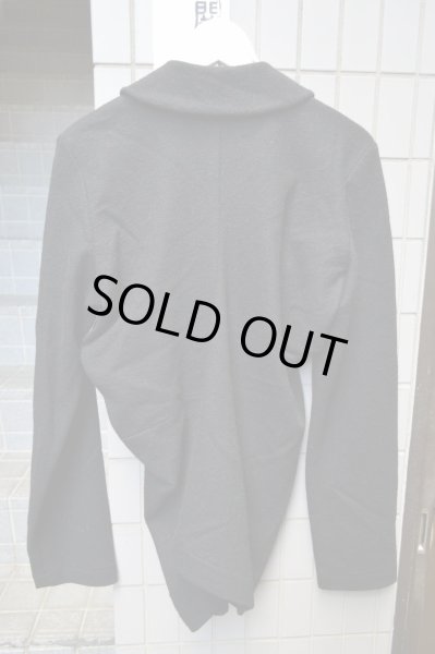 画像6: 【USED】tricot COMME des GARCONS(トリコ コムデギャルソン)黒ウール地シャツジャケット＋ワイドパンツ セットアップ (6)