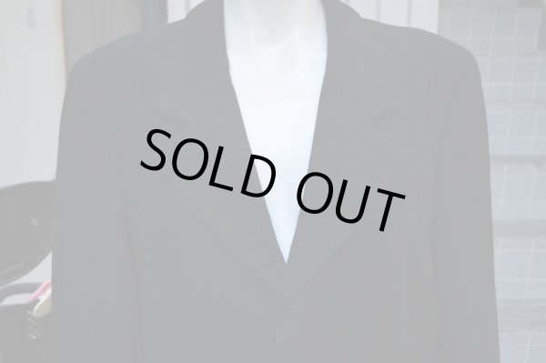 画像4: 【USED】COMME des GARCONS(コムデギャルソン)黒フレアーロング丈チェスターコート (4)