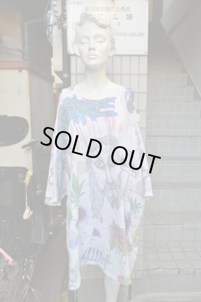 画像4: 【USED】HIRO(ヒロ)総柄6XLサイズビッグTシャツ (4)