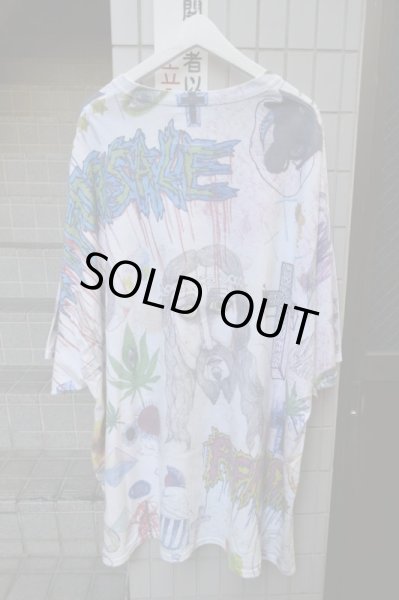 画像2: 【USED】HIRO(ヒロ)総柄6XLサイズビッグTシャツ (2)