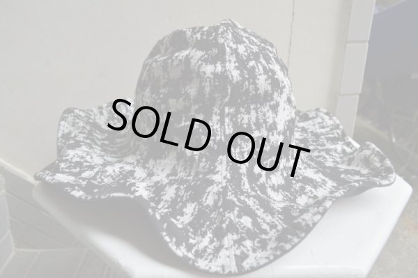 画像2: 【USED】SHAREEF（シャリーフ）黒×白ジャガードワイドブリムハット (2)