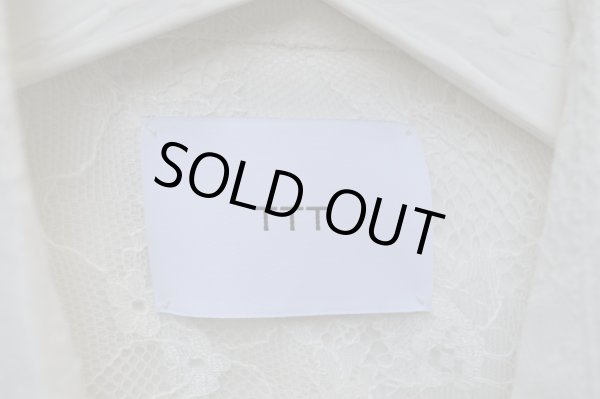 画像6: 【USED】TTT(ティー)白レース刺繍シャツトップス (6)