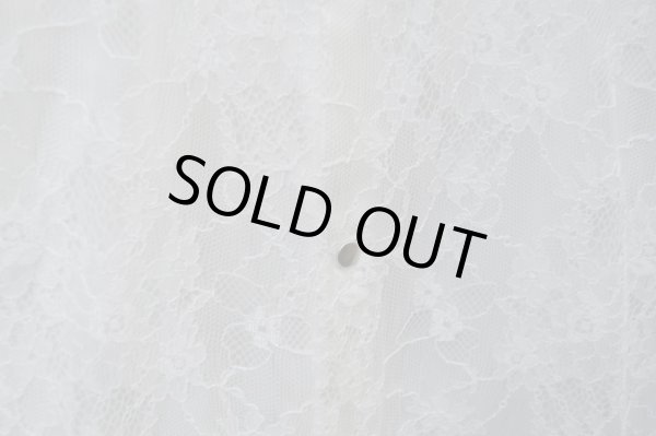 画像4: 【USED】TTT(ティー)白レース刺繍シャツトップス (4)