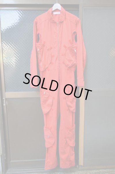 画像2: 【USED】Walter Van Beirendonck(ウォルター ヴァン ベイレンドンク)赤デザインオールインワン (2)