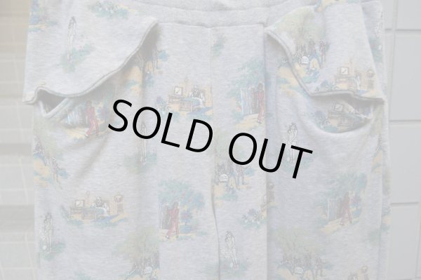 画像4: 【USED】DIET BUTCHER SLIM SKIN(ダイエットブッチャー スリムスキン)グレープリント総柄スウェットパンツ (4)