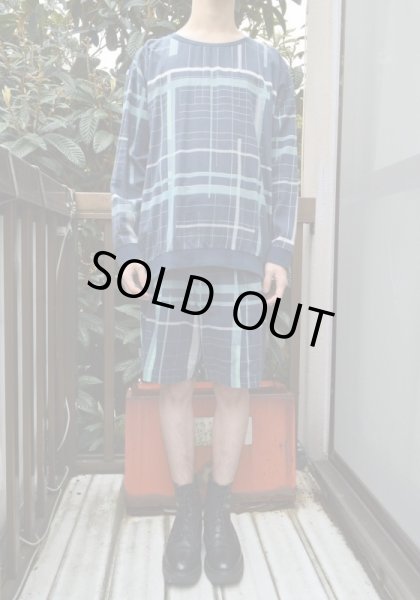 画像5: 【USED】Dulcamara(ドゥルカマラ)幾何学柄切替オーバーサイズカットソー (5)