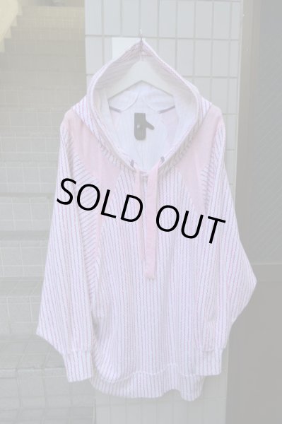 画像2: 【USED】bernhard willhelm(ベルンハルト ウィルヘルム)総柄切替デザインプルオーバースウェットパーカー (2)