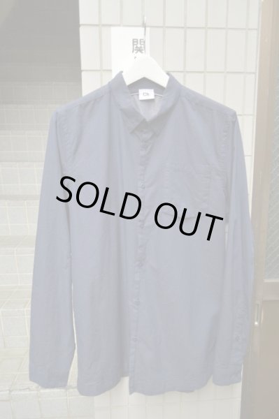 画像2: 【USED】Ch.(チャプター)ネイビードット柄カッティングデザイン長袖シャツ (2)