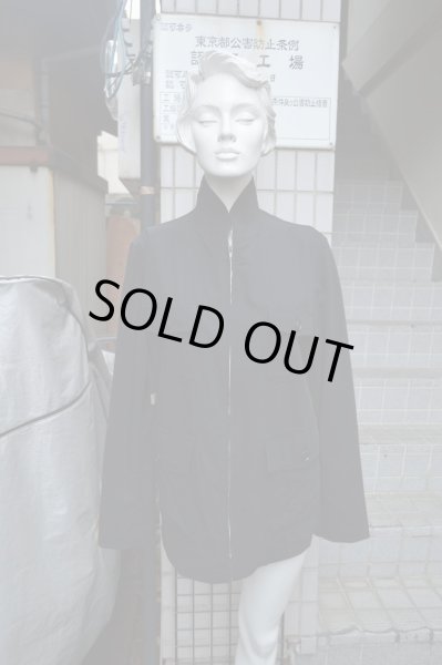 画像4: 【USED】Y's(ワイズ)黒サマーウール地ブルゾン (4)