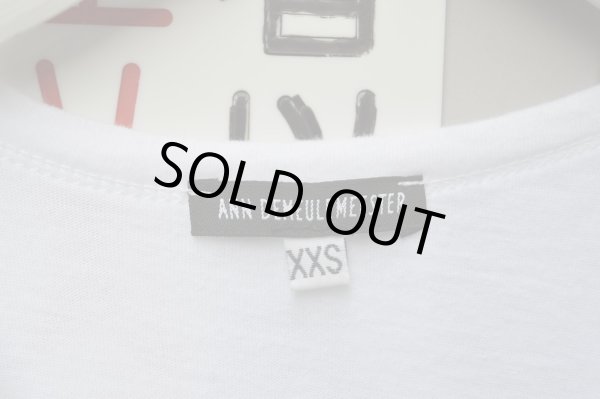 画像4: 【USED】ANN DEMEULEMEESTER(アンドゥムルメステール)白プリント半袖カットソー (4)