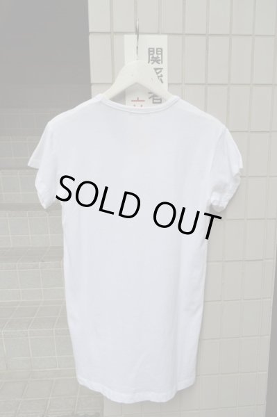 画像2: 【USED】ANN DEMEULEMEESTER(アンドゥムルメステール)白プリント半袖カットソー (2)